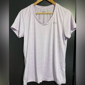 Under Armour Women's Light Purple V-Neck T-Shirt